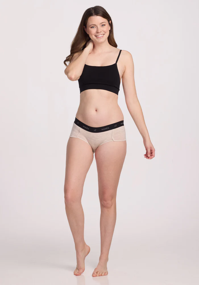 Lila Boy Shorts - Cream Heather - Image 5