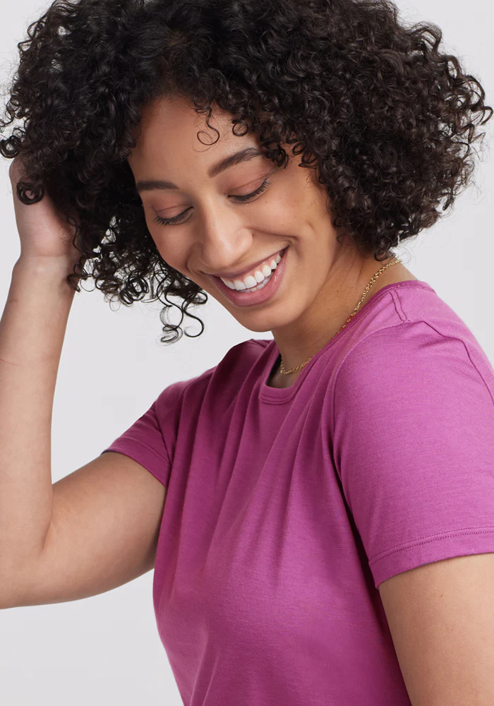 Liza Crew Neck Tee - Purple Wine - Image 3