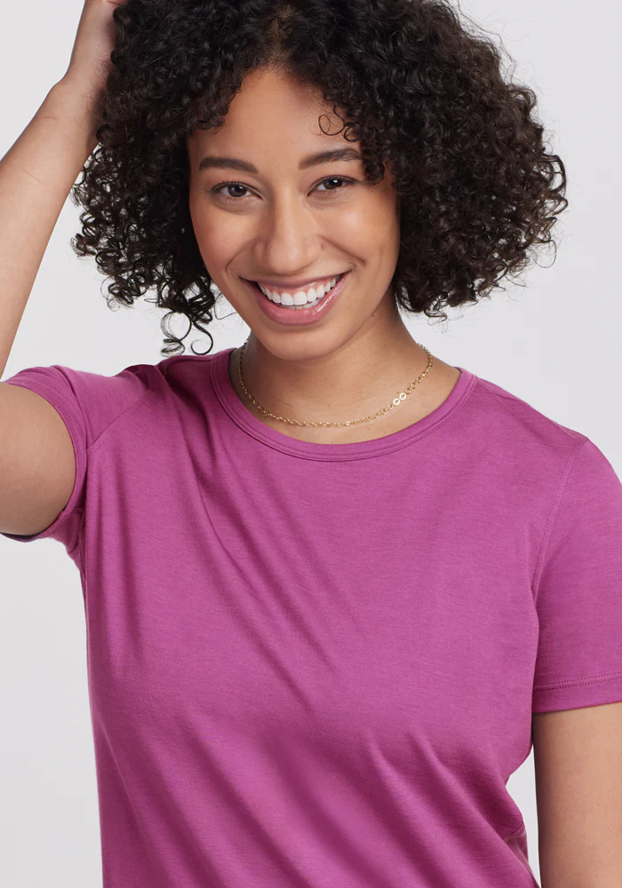 Liza Crew Neck Tee - Purple Wine - Image 5