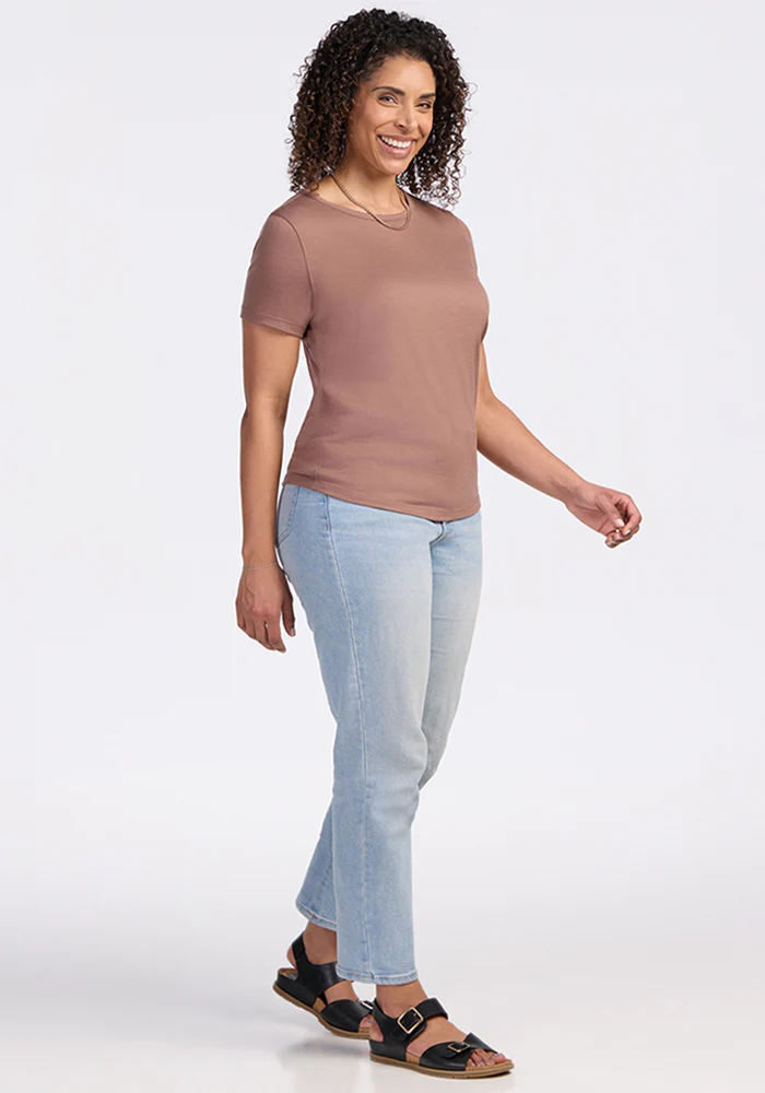 Liza Crew Neck Tee - Sienna Kiss - Image 4