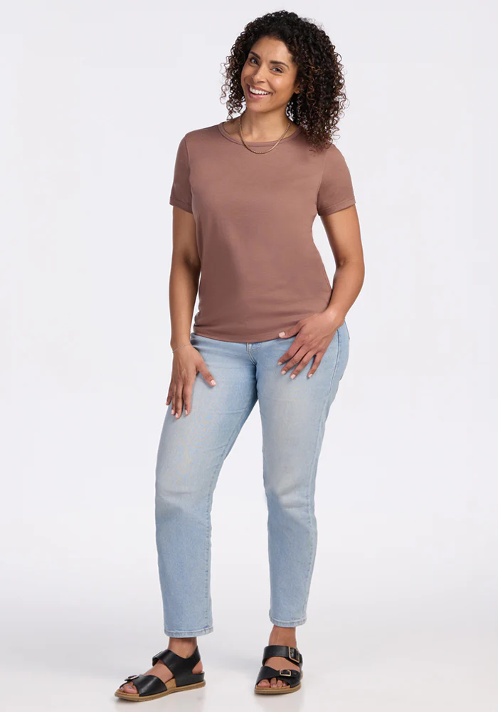Liza Crew Neck Tee - Sienna Kiss - Image 5