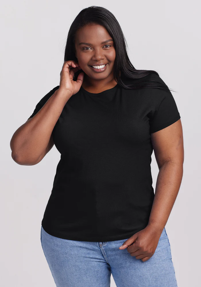 Liza Crew Neck Tee - Black - Image 8