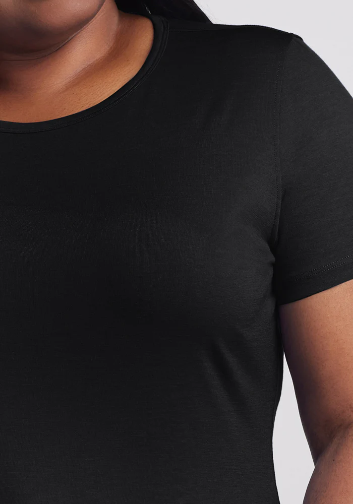 Liza Crew Neck Tee - Black - Image 9
