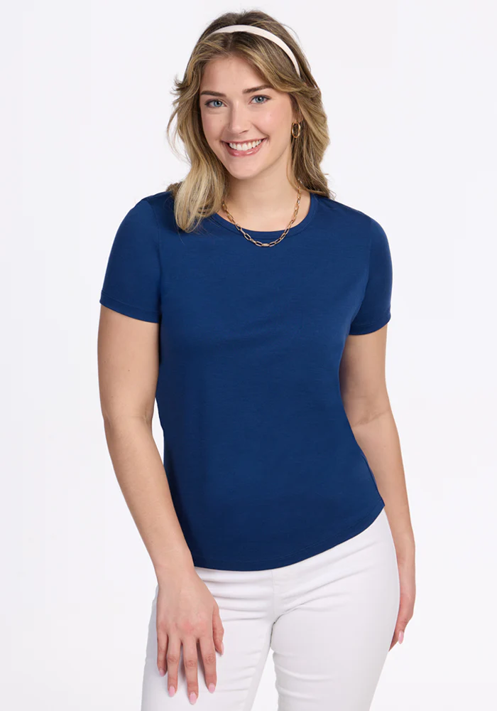 Liza Crew Neck Tee - Estate Blue - Image 6