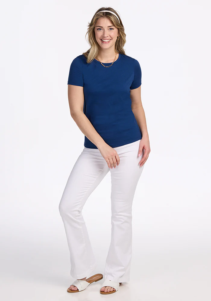 Liza Crew Neck Tee - Estate Blue - Image 7