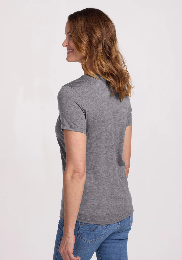 Liza Crew Neck Tee - Graphite Heather - Image 10