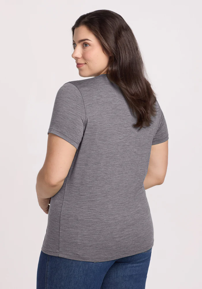 Liza Crew Neck Tee - Graphite Heather - Image 6