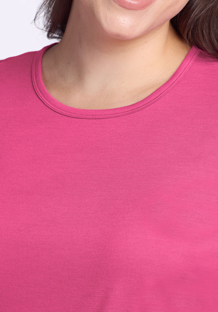 Liza Crew Neck Tee - Raspberry Fizz - Image 10
