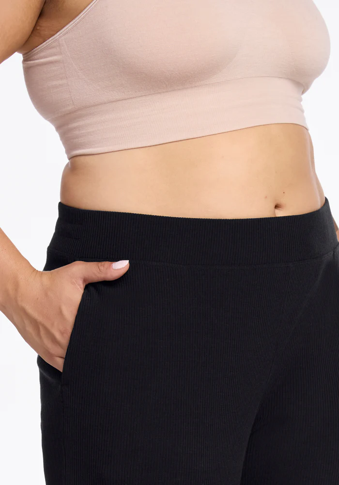 Luca Ribbed Pants - Black - Image 10