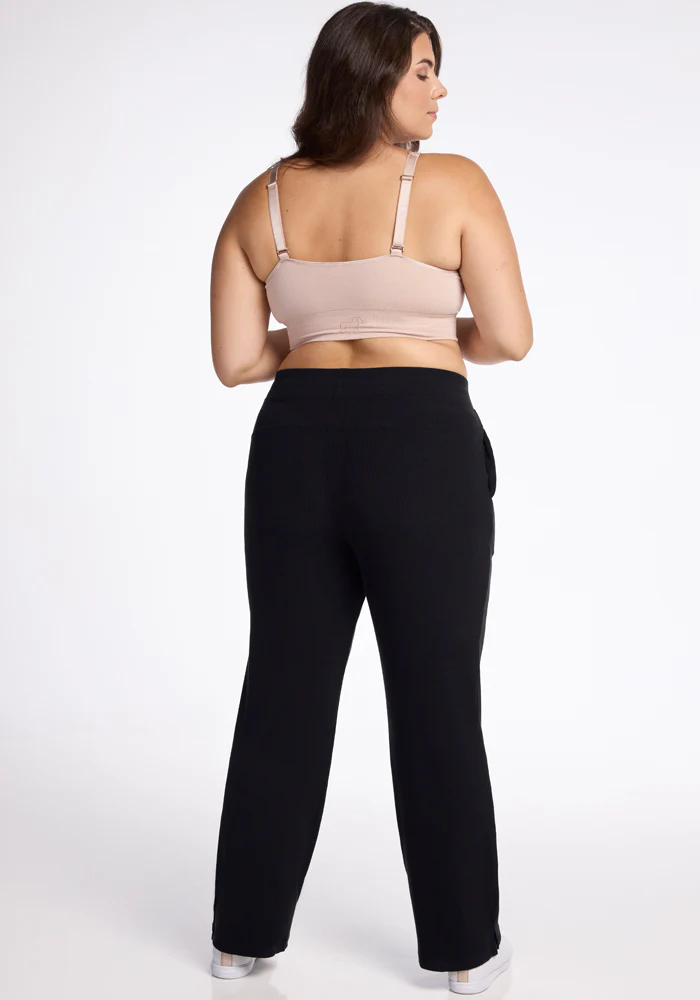 Luca Ribbed Pants - Black - Image 12