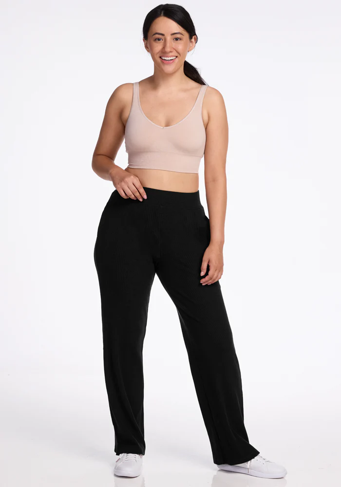 Luca Ribbed Pants - Black - Image 2