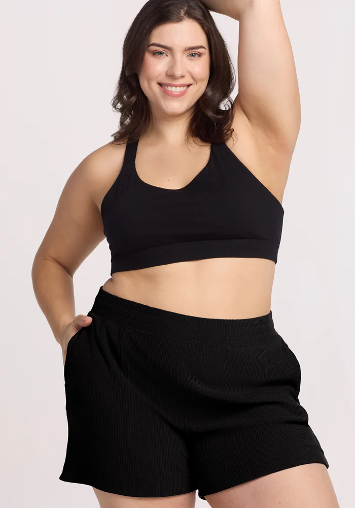 Maisey Ribbed Shorts - Black - Image 12