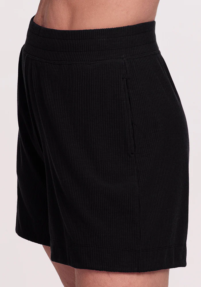 Maisey Ribbed Shorts - Black - Image 6