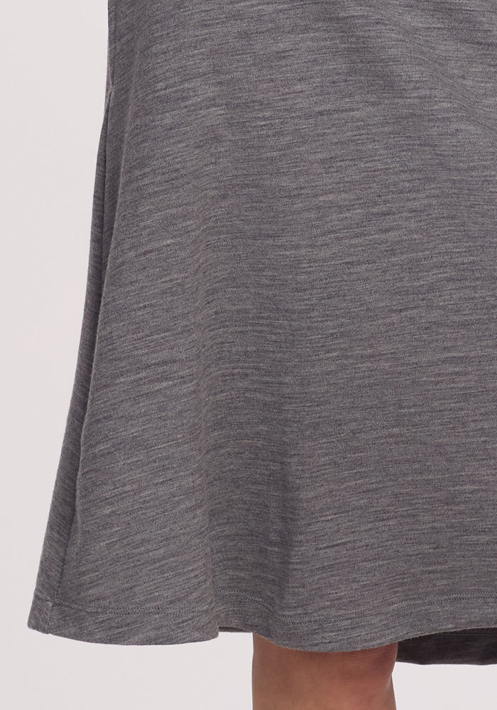 Marilyn Flowy Midi Skirt - Graphite Heather - Image 4