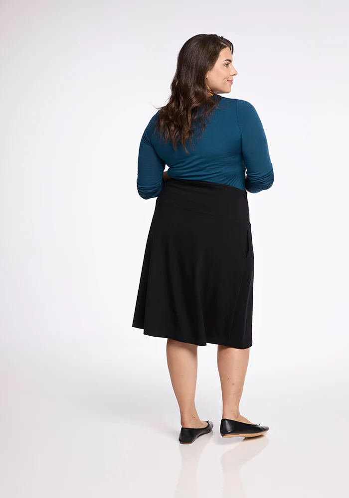 Marilyn Flowy Midi Skirt - Black - Image 11