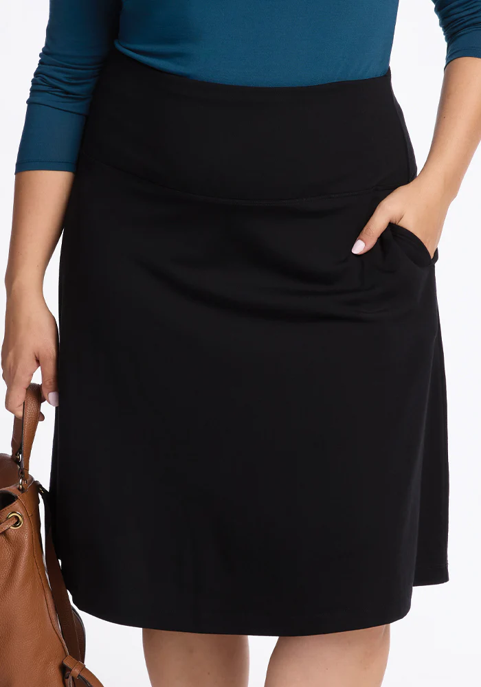 Marilyn Flowy Midi Skirt - Black - Image 13