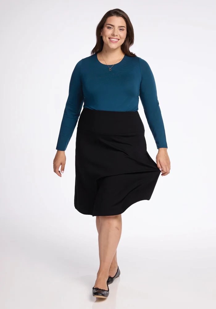Marilyn Flowy Midi Skirt - Black - Image 25