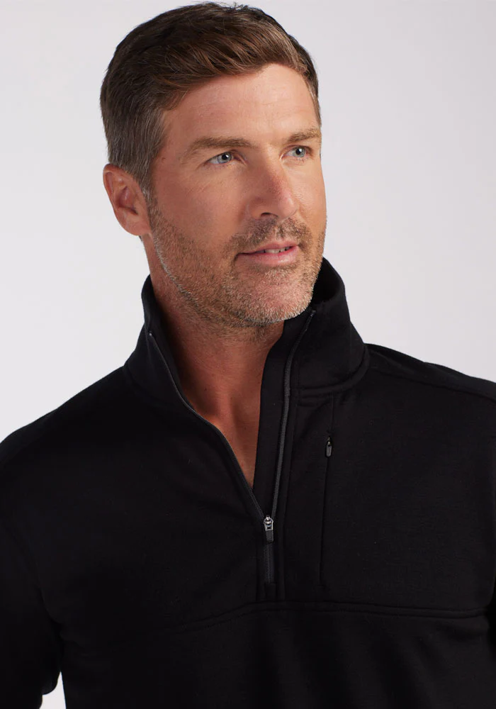 Mason 1/4 Zip - Black - Image 2