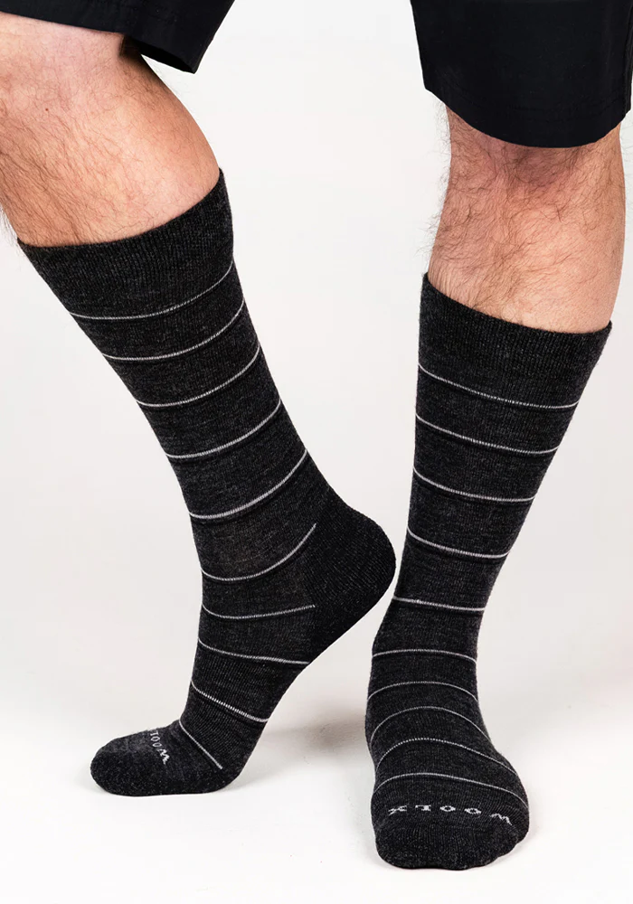 Mens Chandler Mid Calf Socks - Dark Grey Charcoal - Image 3