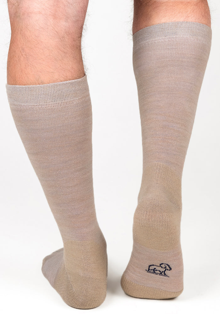 Mens Chandler Mid Calf Socks - Simply Taupe - Image 2