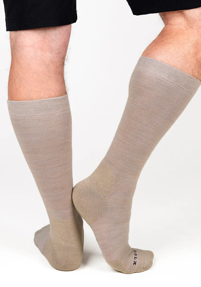 Mens Chandler Mid Calf Socks - Simply Taupe - Image 4
