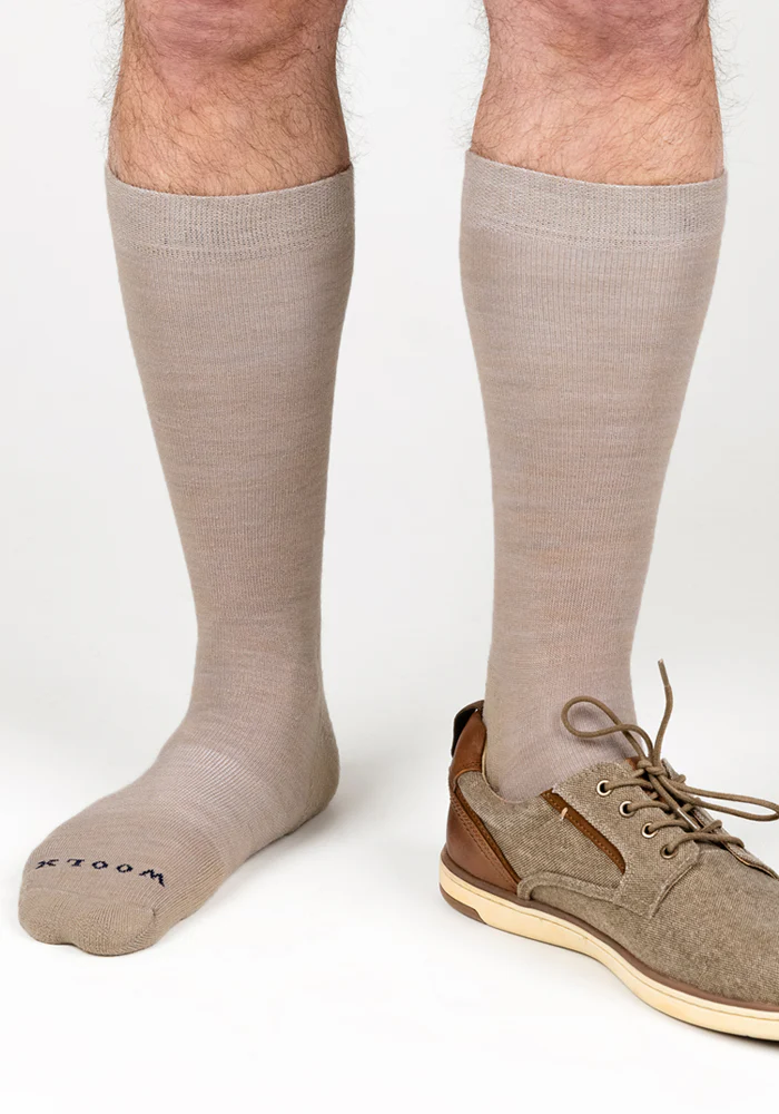 Mens Chandler Mid Calf Socks - Simply Taupe - Image 5