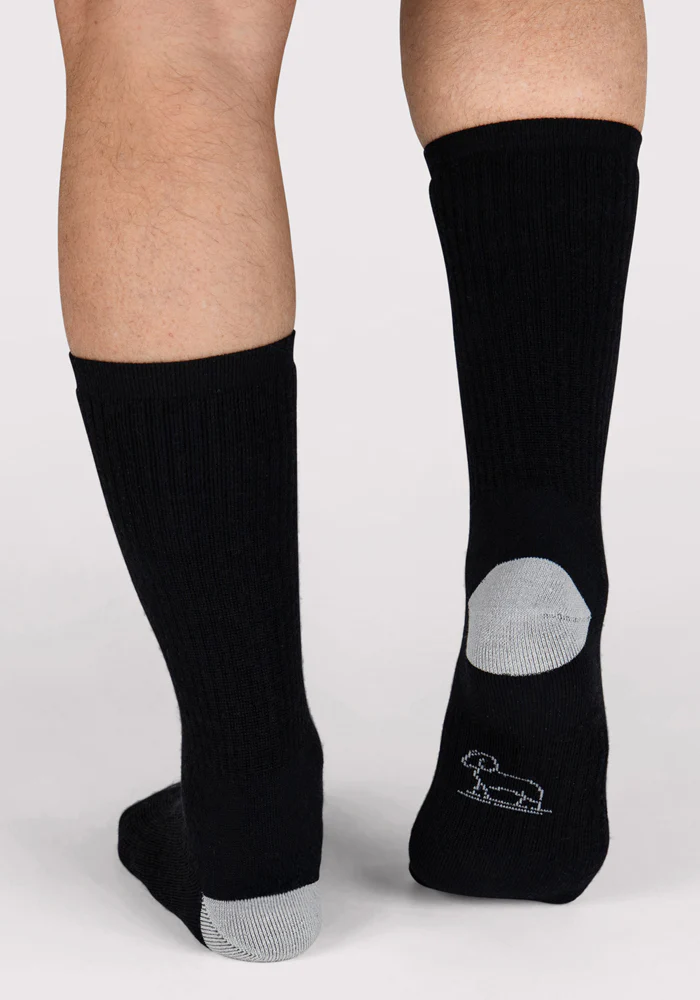 Mens Core Crew Socks - Black - Image 7