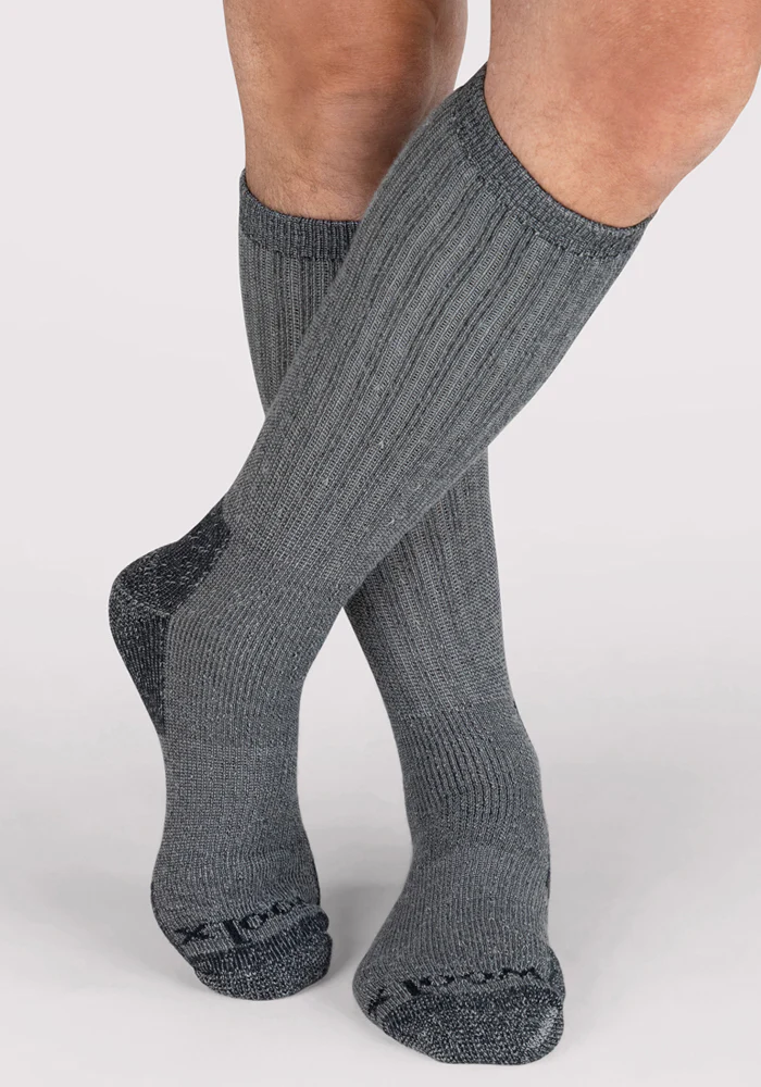 Mens Extreme Over The Calf Socks - Charcoal Heather - Image 3