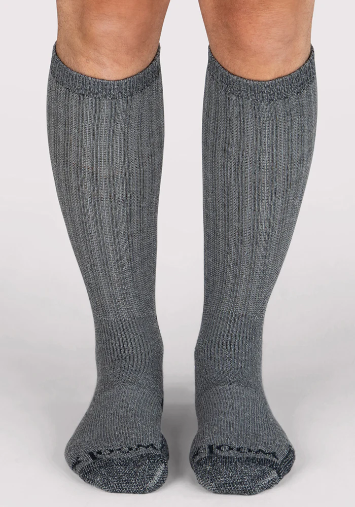 Mens Extreme Over The Calf Socks - Charcoal Heather - Image 5