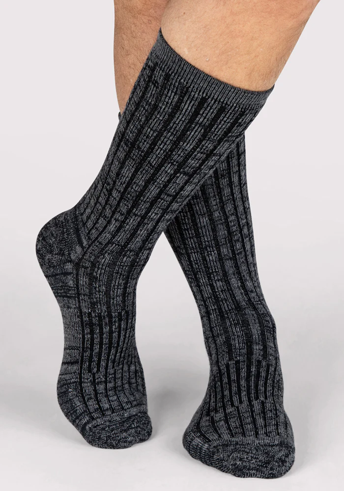 Mens Joey Crew Socks - Stone Grey - Image 4