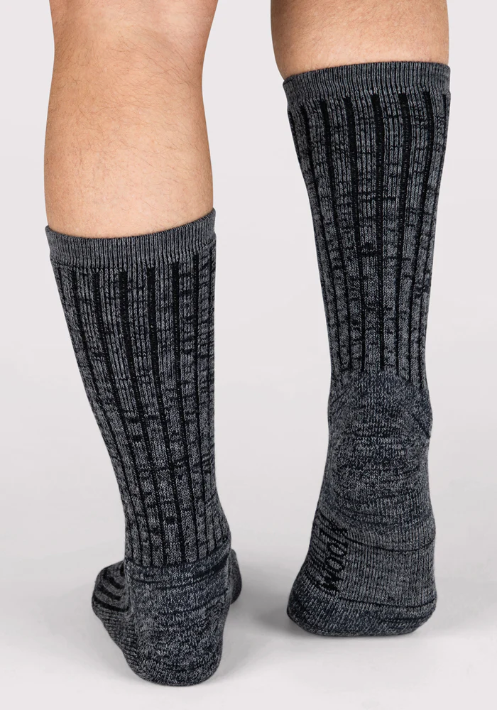 Mens Joey Crew Socks - Stone Grey - Image 7