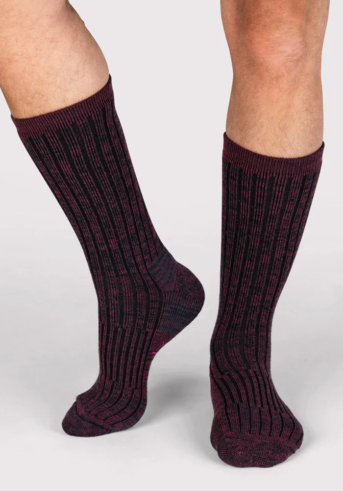 Mens Joey Crew Socks - Warm Violet - Image 5