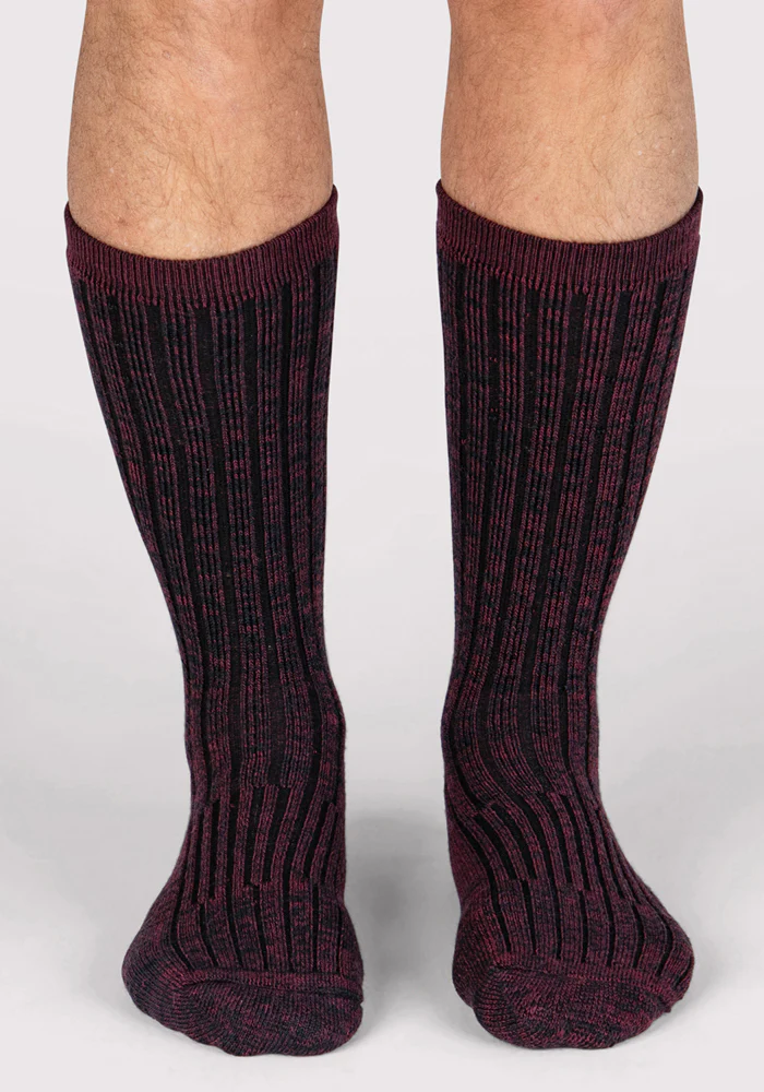 Mens Joey Crew Socks - Warm Violet - Image 6