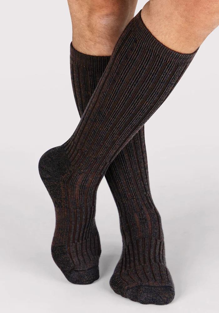 Mens Joey Mid Calf Socks - Dark Espresso - Image 6