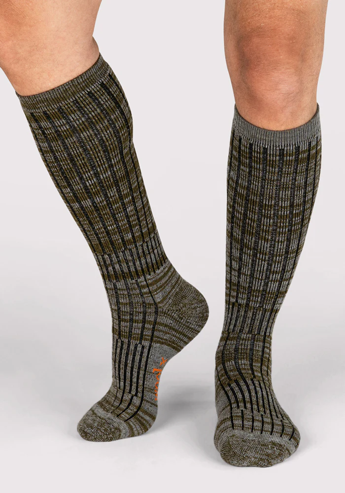 Mens Joey Mid Calf Socks - Dark Forest Marled - Image 4