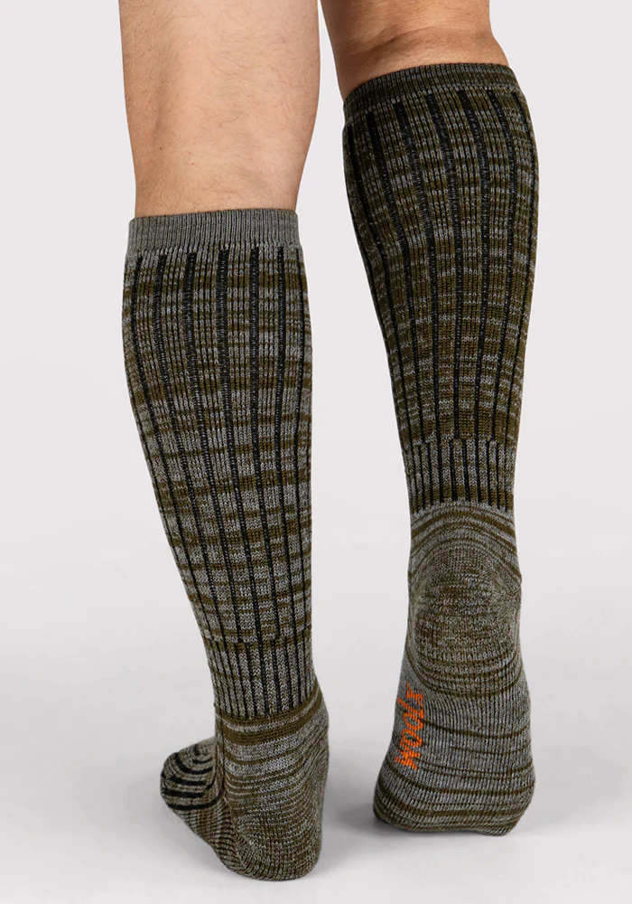 Mens Joey Mid Calf Socks - Dark Forest Marled - Image 5