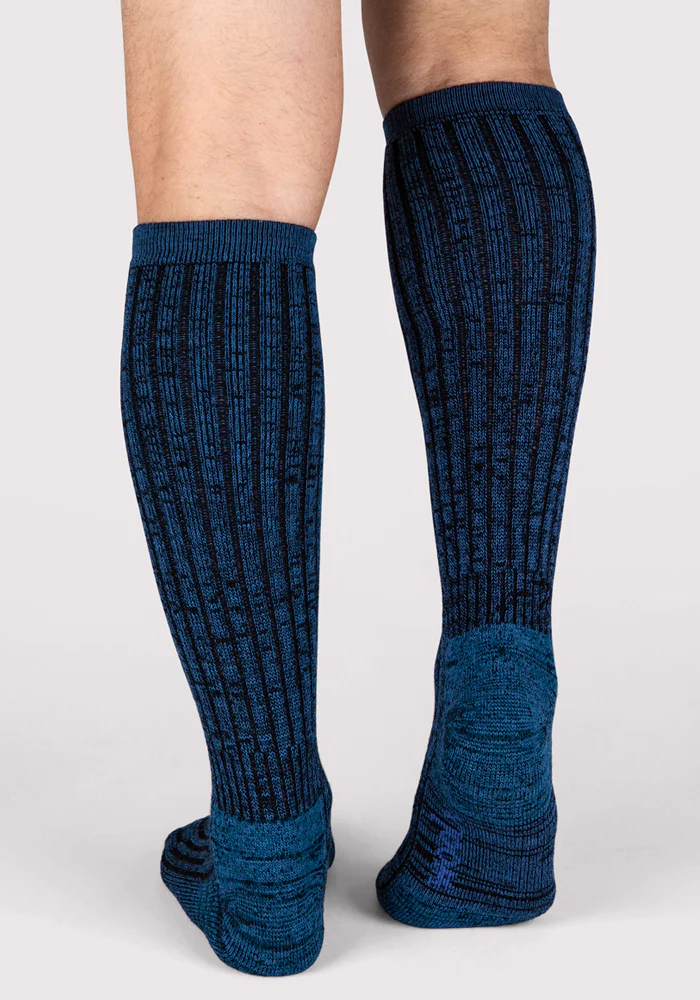 Mens Joey Mid Calf Socks - Steel Blue - Image 6