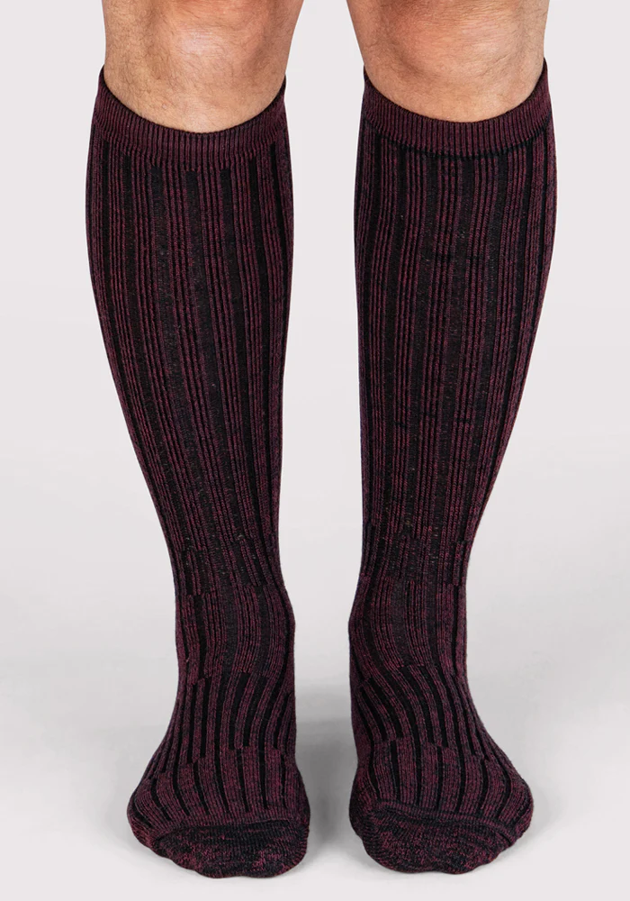 Mens Joey Mid Calf Socks - Warm Violet - Image 4