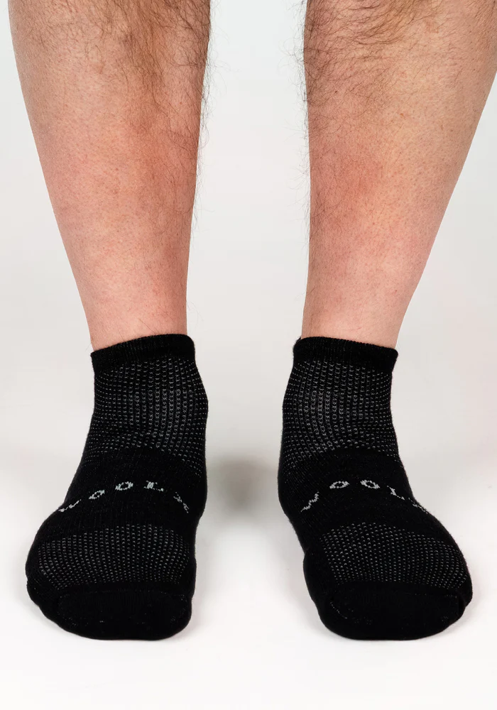 Mens Rowan No Show Socks - Black Pepper - Image 2