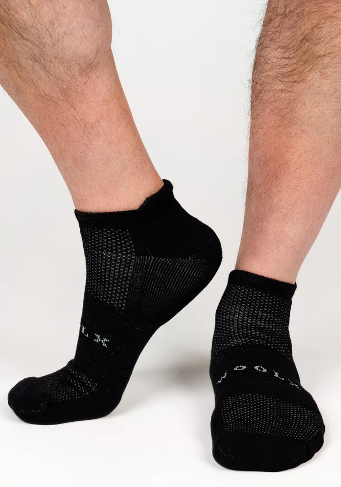 Mens Rowan No Show Socks - Black Pepper - Image 4