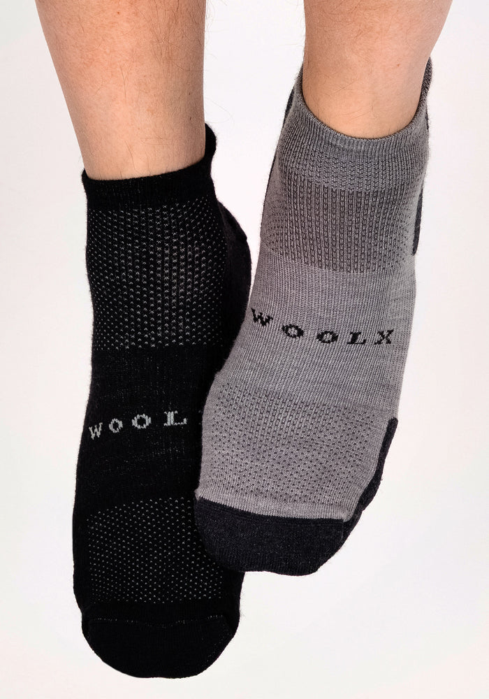 Mens Rowan No Show Socks - Black Pepper - Image 5