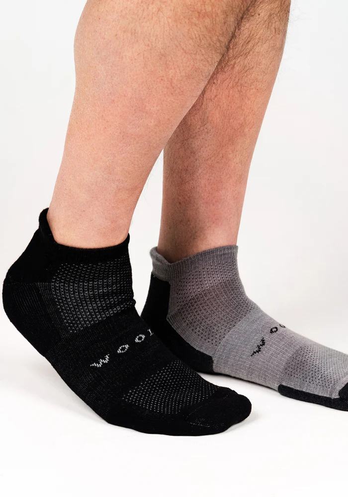 Mens Rowan No Show Socks - Black Pepper - Image 6