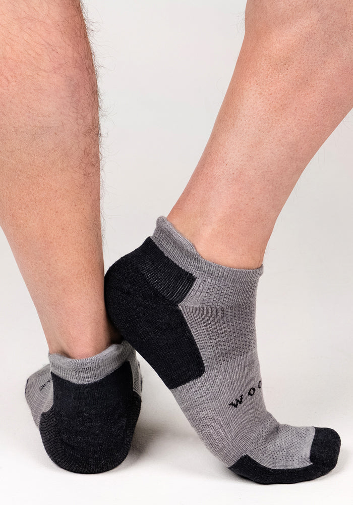 Mens Rowan No Show Socks - Pebble - Image 9