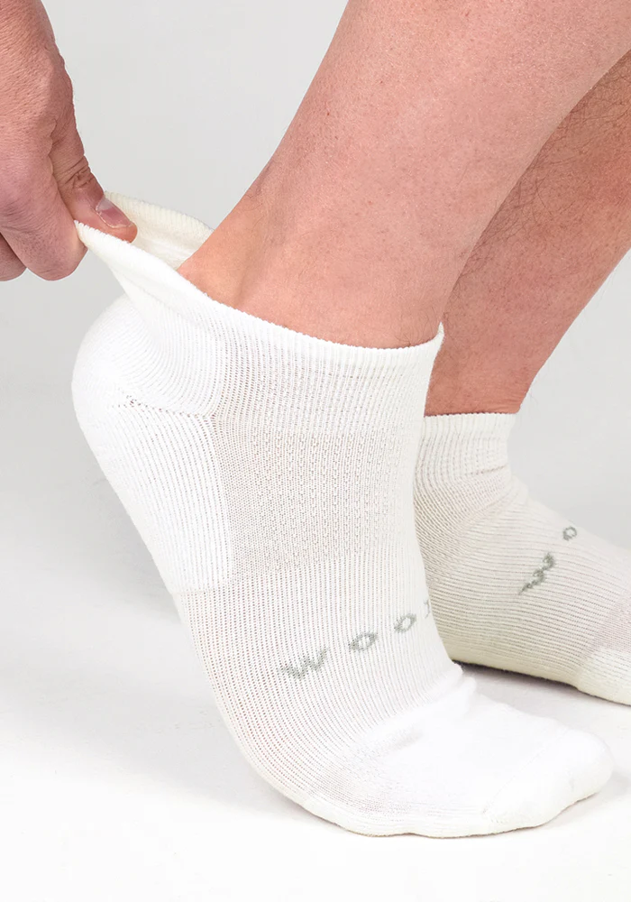 Mens Rowan No Show Socks - White Lightning - Image 3