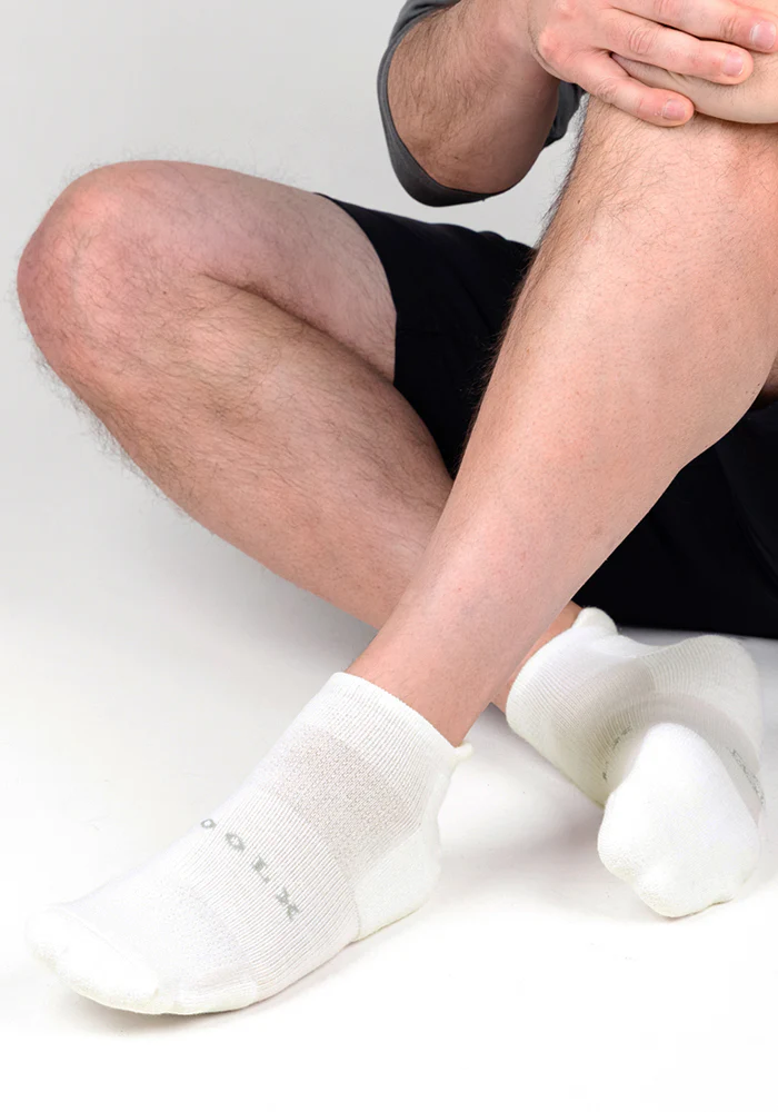 Mens Rowan No Show Socks - White Lightning - Image 4