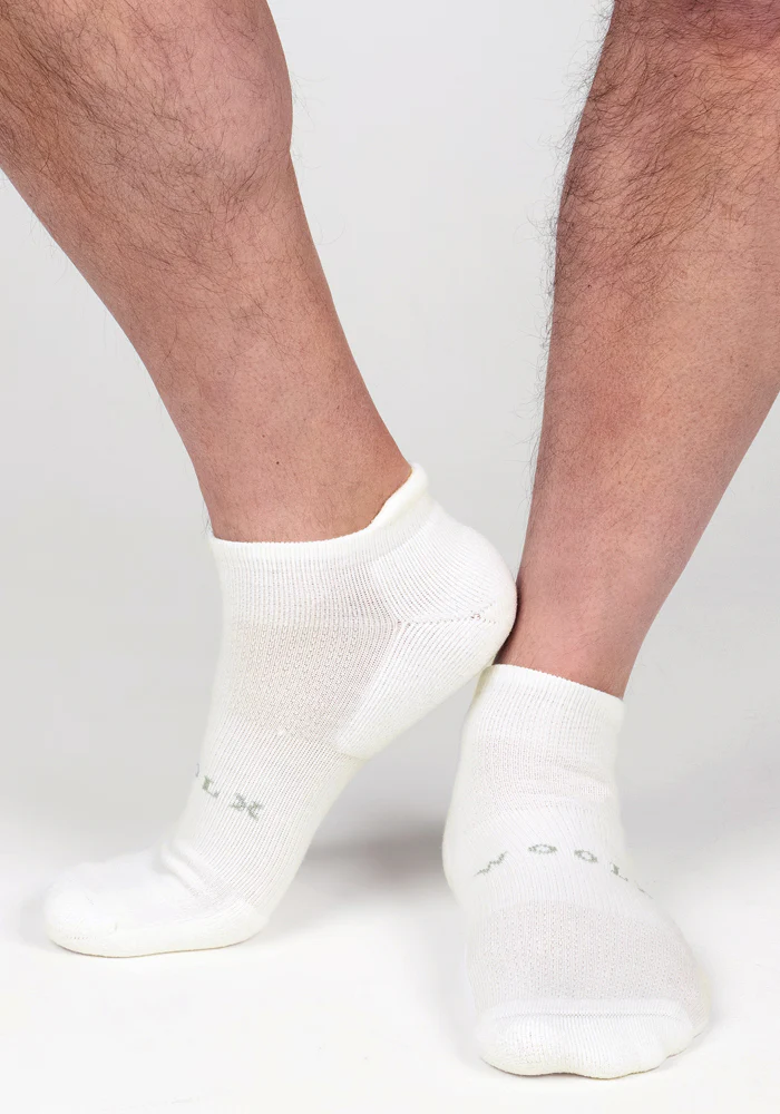Mens Rowan No Show Socks - White Lightning - Image 5