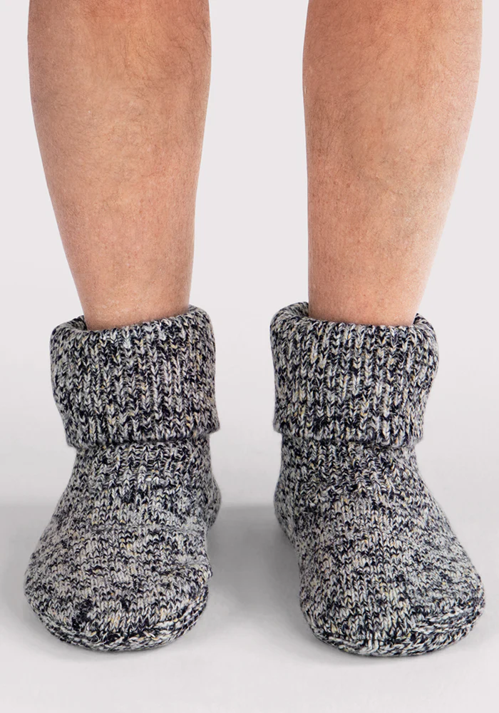 Men's Gripper Slipper Bootie - Speckled Stone - Image 2
