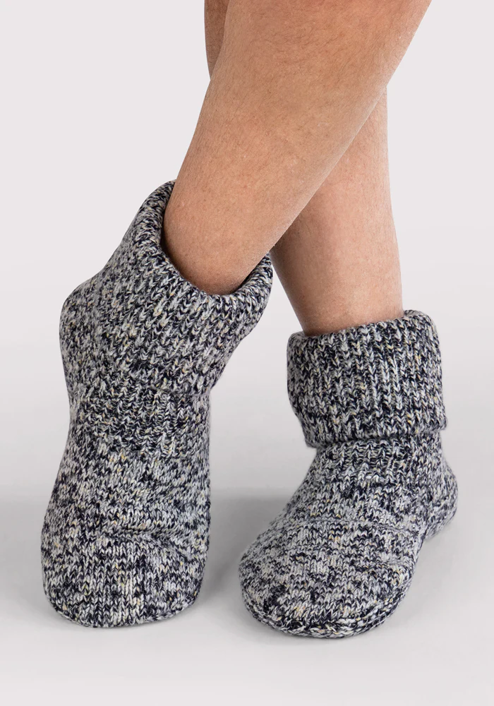 Men's Gripper Slipper Bootie - Speckled Stone - Image 5