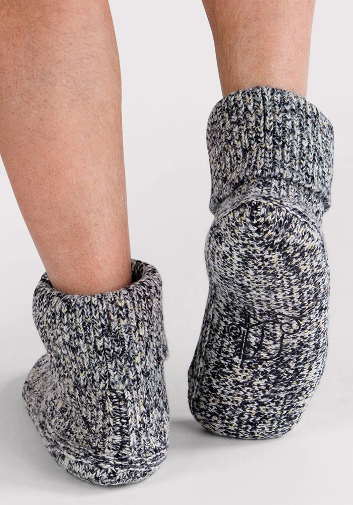 Men's Gripper Slipper Bootie - Speckled Stone - Image 6