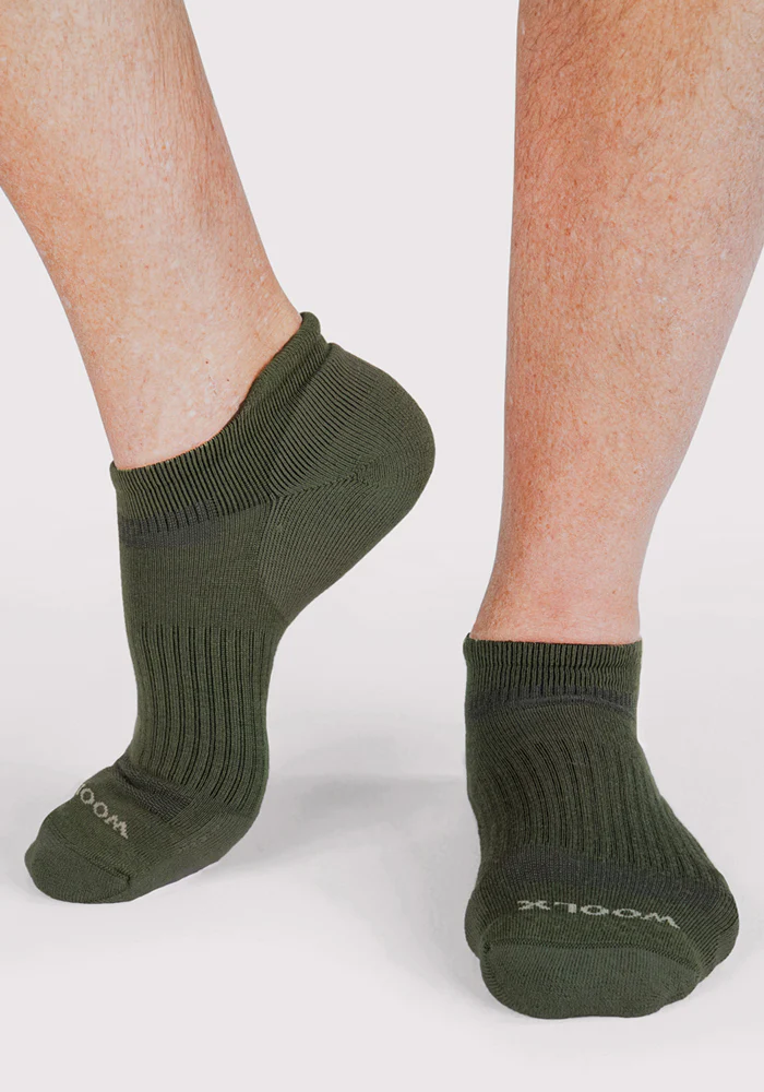 Mens Rowan No Show Socks - Winter Moss - Image 5